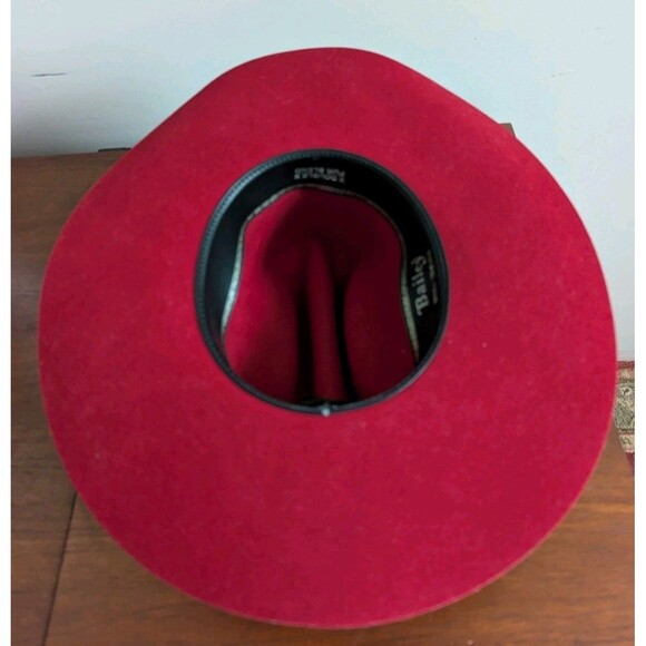 Vintage Bailey Cowboy Hat Double Fur Blend Red Size 6 7/8 Western USA Made GUC main image 10